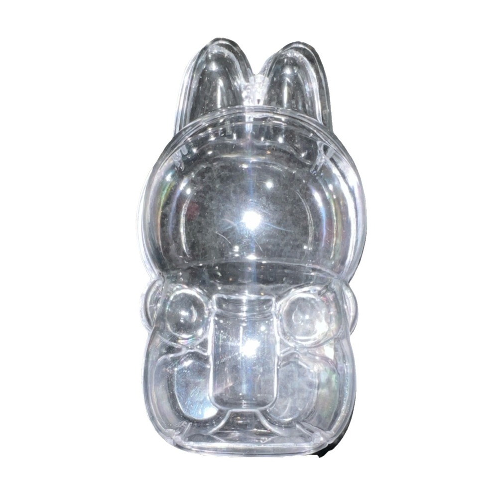 Clear Plastic Rabbit Figure Display Case/Container Character Shaped - Picture 3 of 3
